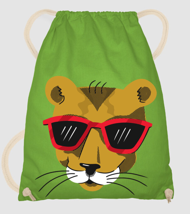 Leu cool model verde de măr pe tricou