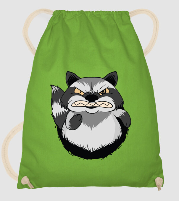 Raton furios model verde de măr pe tricou