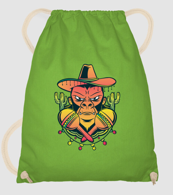 Gorila mexicană model verde de măr pe tricou