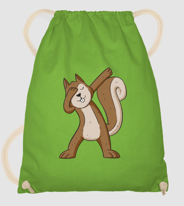 Veverița DAB model verde de măr pe tricou