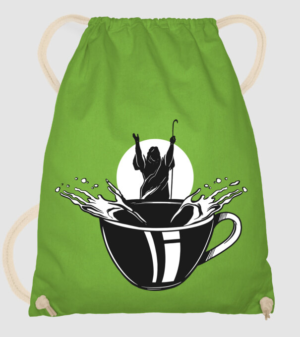 Moise cafea model verde de măr pe tricou