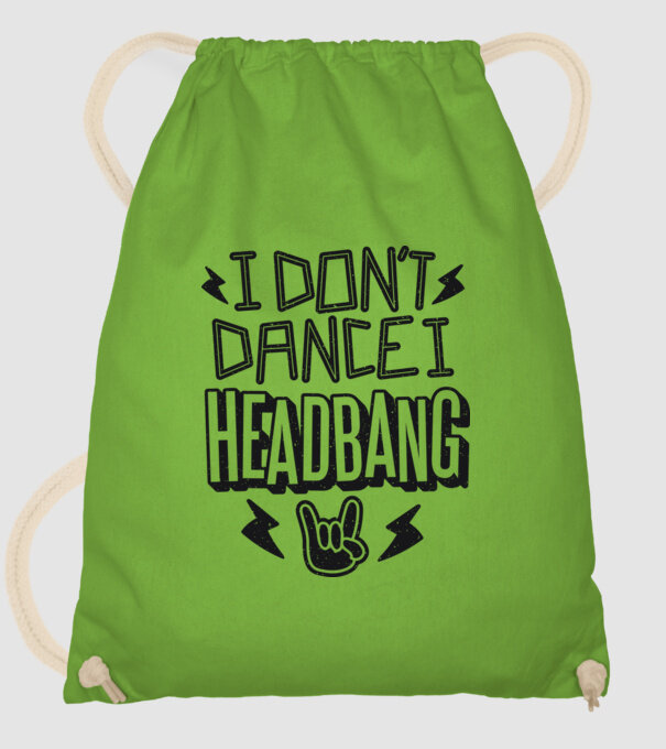 Nu dansez, fac Headbang model verde de măr pe tricou