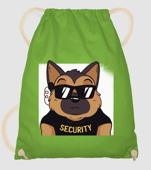 Ciobănesc german Security tricou amuzant cu Câine model verde de măr pe tricou