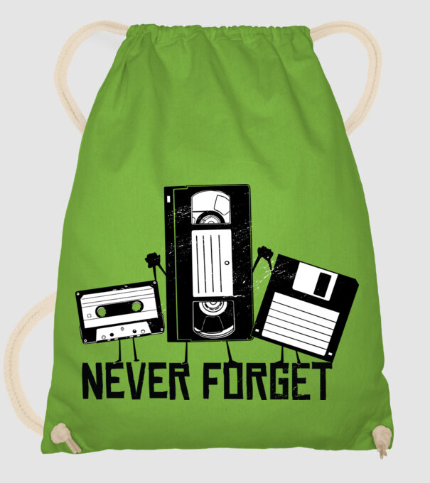 Never Forget model verde de măr pe tricou