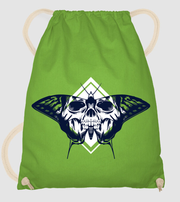 Craniu fluture model verde de măr pe tricou