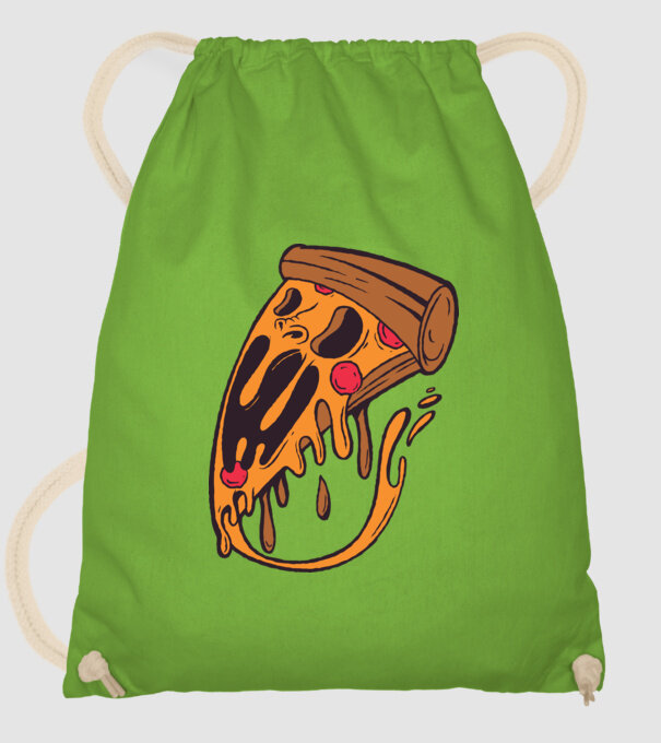 Pizza Horror model verde de măr pe tricou