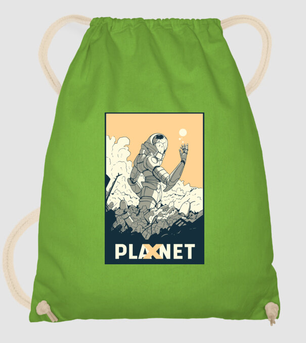 Planet X model verde de măr pe tricou