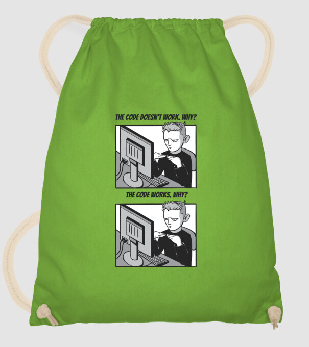 Programator Meme model verde de măr pe tricou