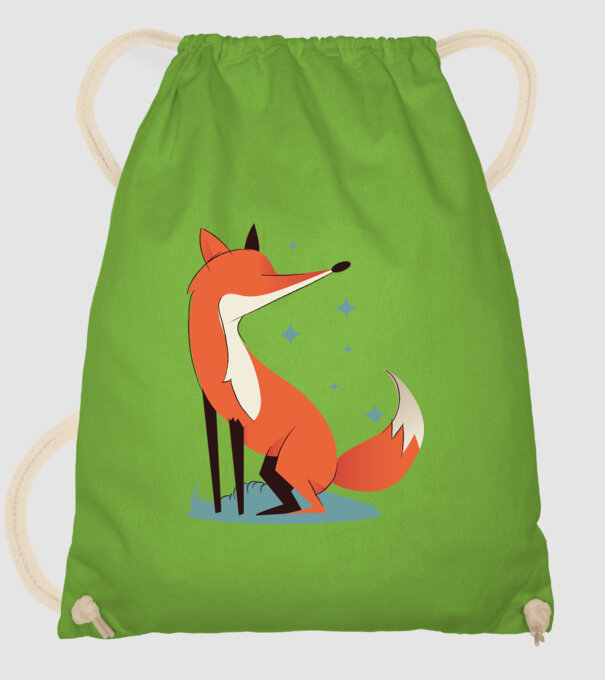 Vulpe model verde de măr pe tricou