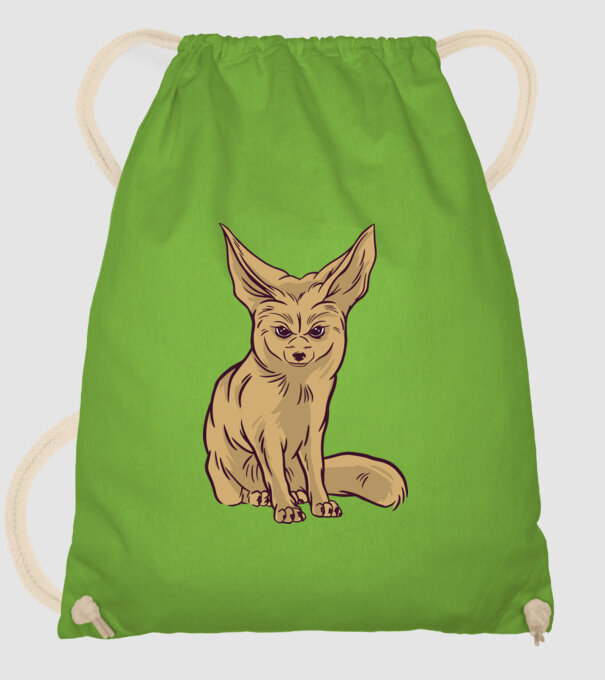 Vulpe de deșert model verde de măr pe tricou