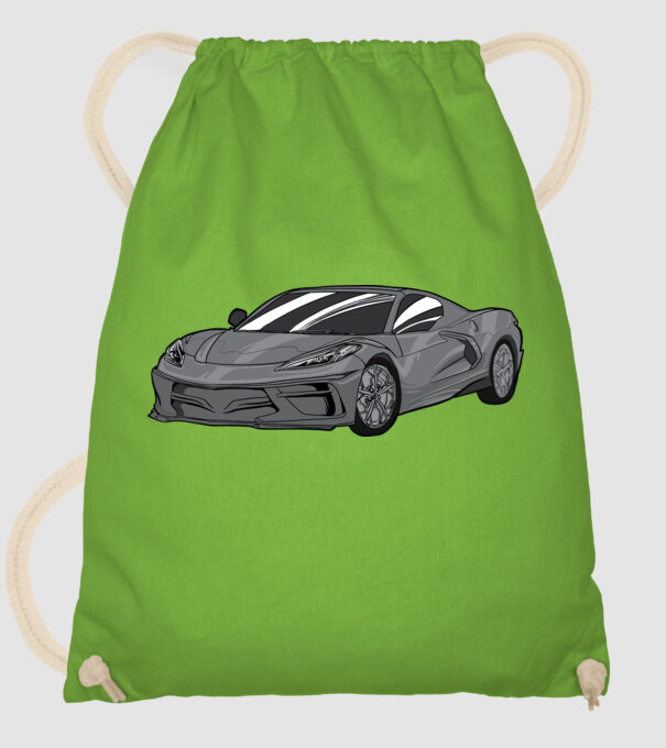 Mașină sport model verde de măr pe tricou