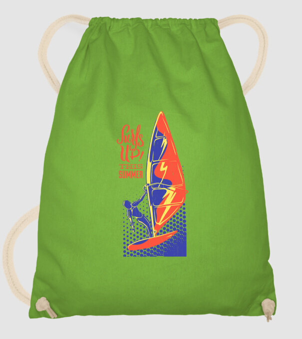 Surfs up this summer model verde de măr pe tricou