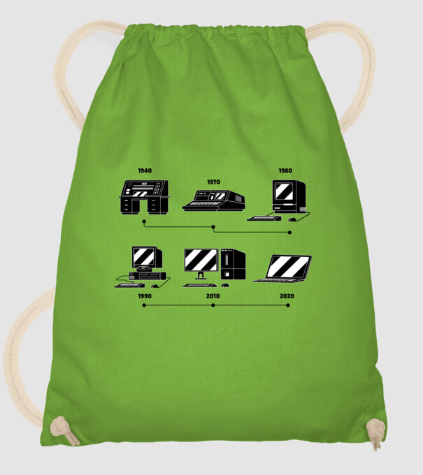 Evoluție Computer model verde de măr pe tricou