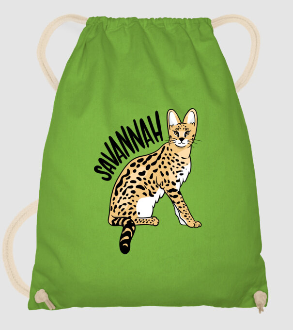 Pisică Savannah model verde de măr pe tricou