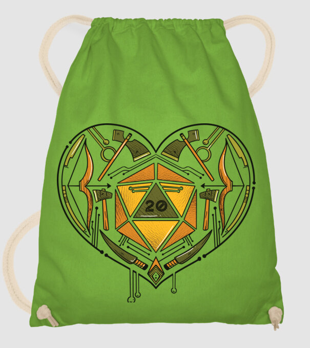 Joc de rol Dragoste model verde de măr pe tricou
