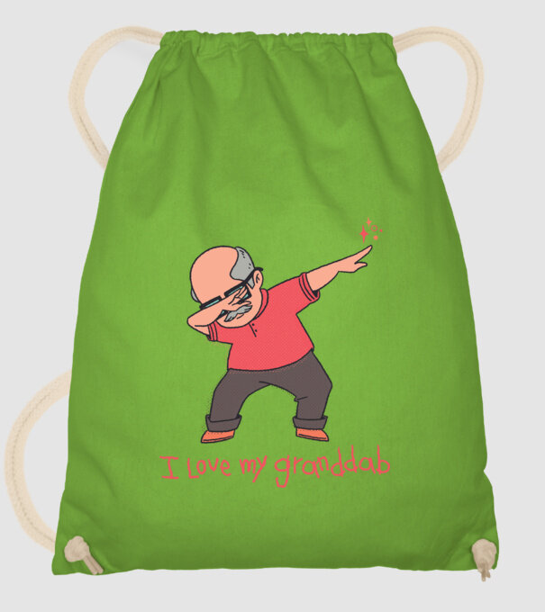 Îl iubesc pe bunicul meu model verde de măr pe tricou
