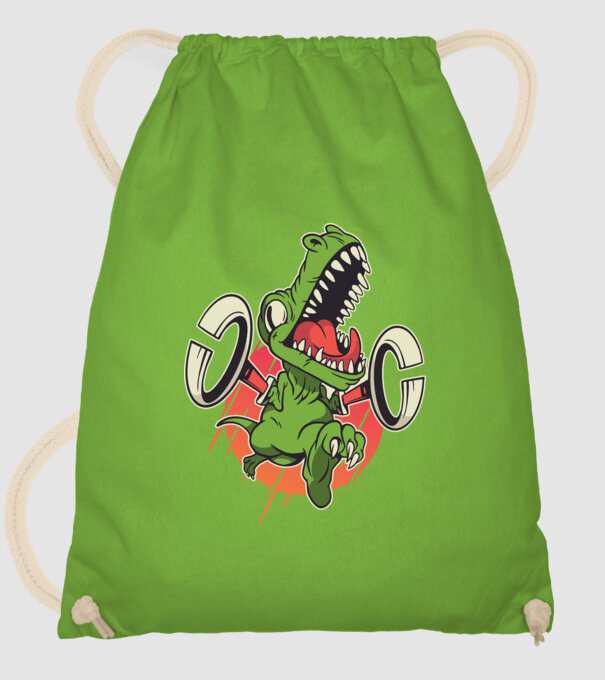 Dinozaur T-rex model verde de măr pe tricou