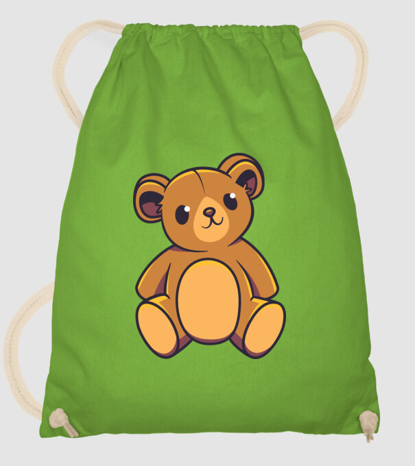Ursuleț Teddy model verde de măr pe tricou