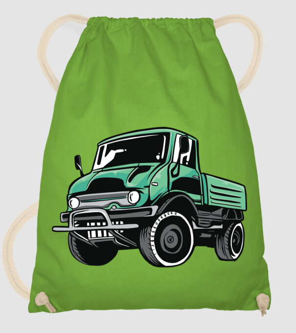Camion model verde de măr pe tricou