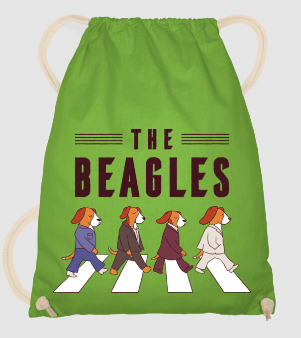 The Beagles model verde de măr pe tricou