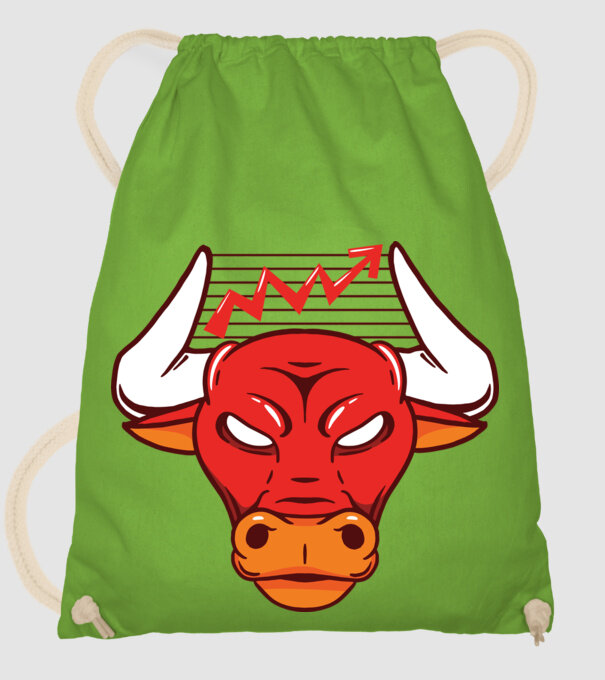 Bursa de Valori Taur model verde de măr pe tricou