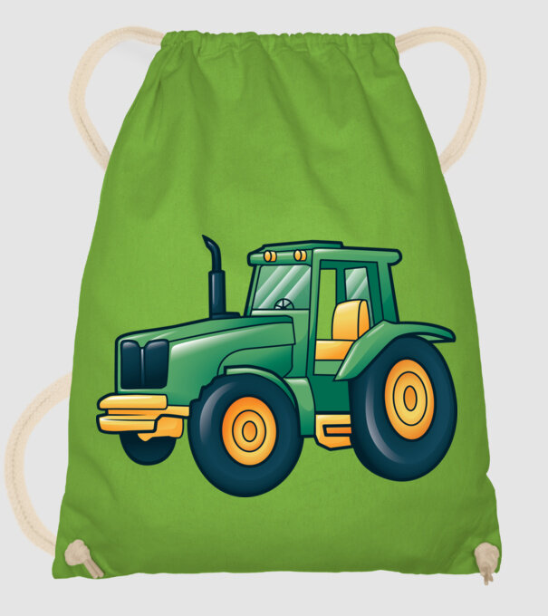 Desen Tractor model verde de măr pe tricou