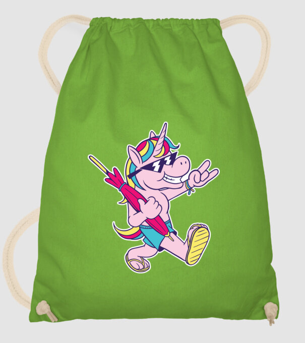 Unicorn În vacanță model verde de măr pe tricou