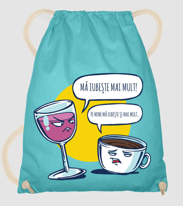 mă iubește mai mult! - pe mine mă iubește și mai mult... model turcoaz pe tricou