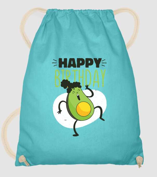 Avocado La mulți ani model turcoaz pe tricou