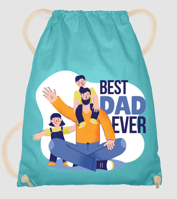 Best Dad ever - Cel mai bun tată model turcoaz pe tricou