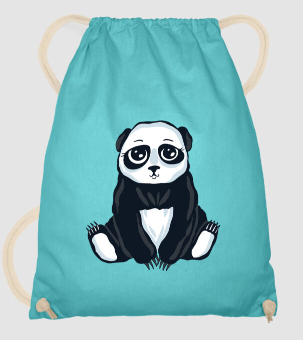 Panda drăguț model turcoaz pe tricou