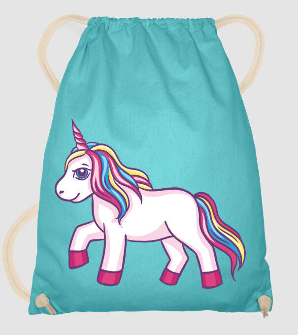 Unicorn drăguț model turcoaz pe tricou