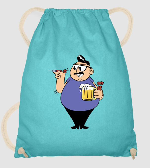 Jucător de darts model turcoaz pe tricou