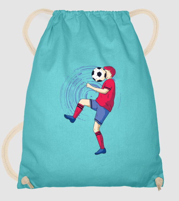 Fotbalist model turcoaz pe tricou