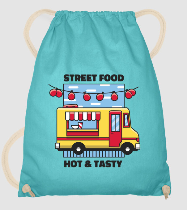 Foodtruck model turcoaz pe tricou