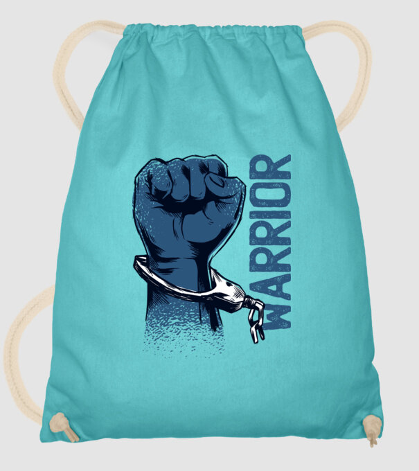 Pumn războinic model turcoaz pe tricou