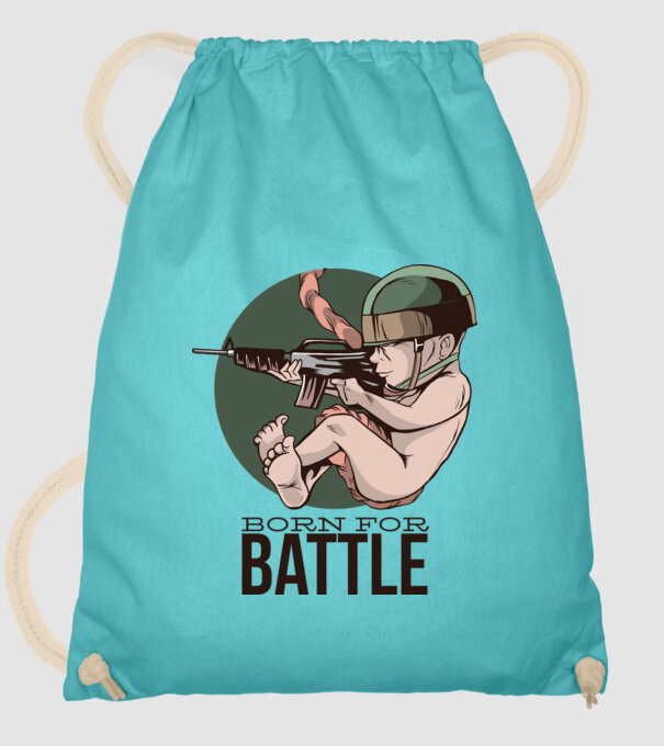 Născut pentru a lupta model turcoaz pe tricou
