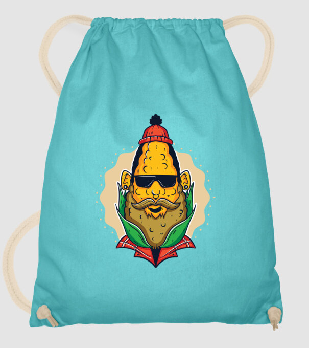 Hipster porumb model turcoaz pe tricou