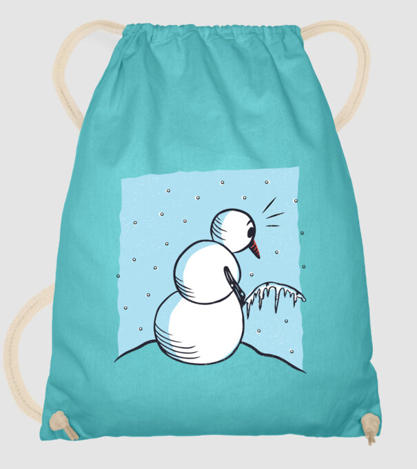 Om de zăpadă face pipi tricou amuzant model turcoaz pe tricou
