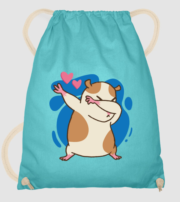 Hamster DAB model turcoaz pe tricou