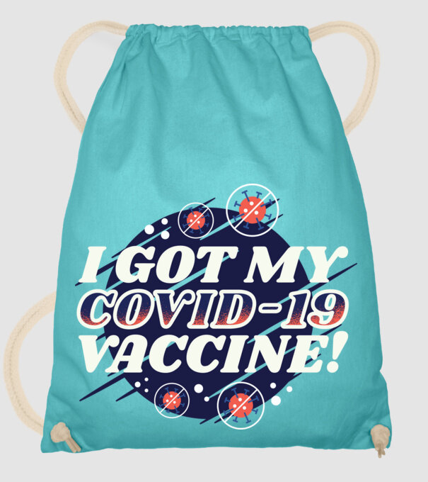 I got my Vaccine model turcoaz pe tricou