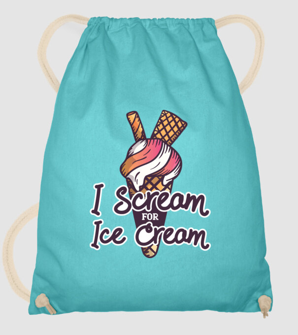 I Scream for Ice Cream model turcoaz pe tricou