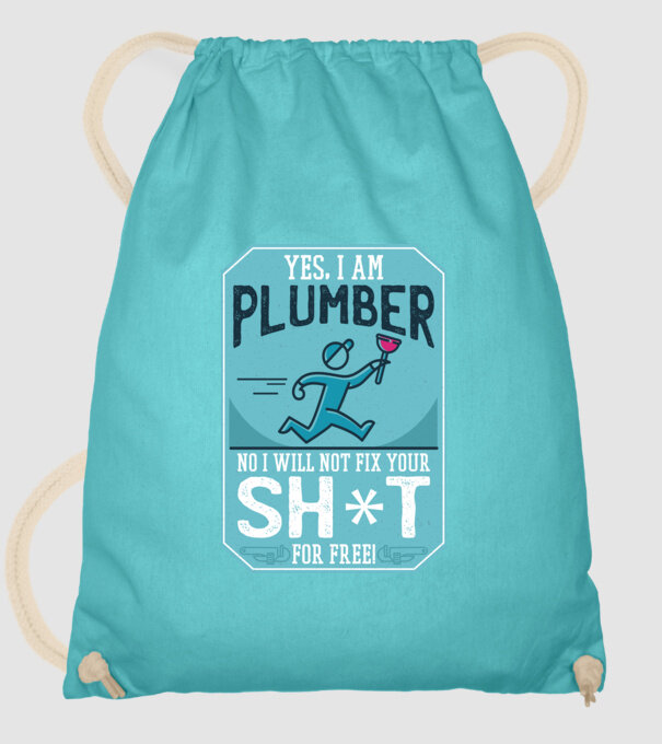 Da, sunt instalator model turcoaz pe tricou