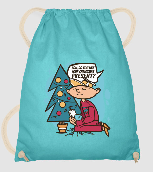 Cadouri de Crăciun model turcoaz pe tricou