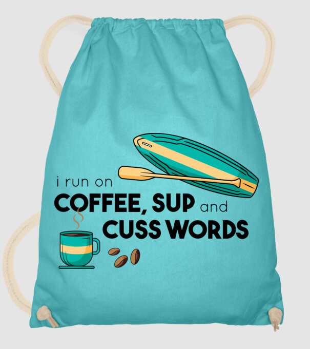 Cafea și SUP model turcoaz pe tricou