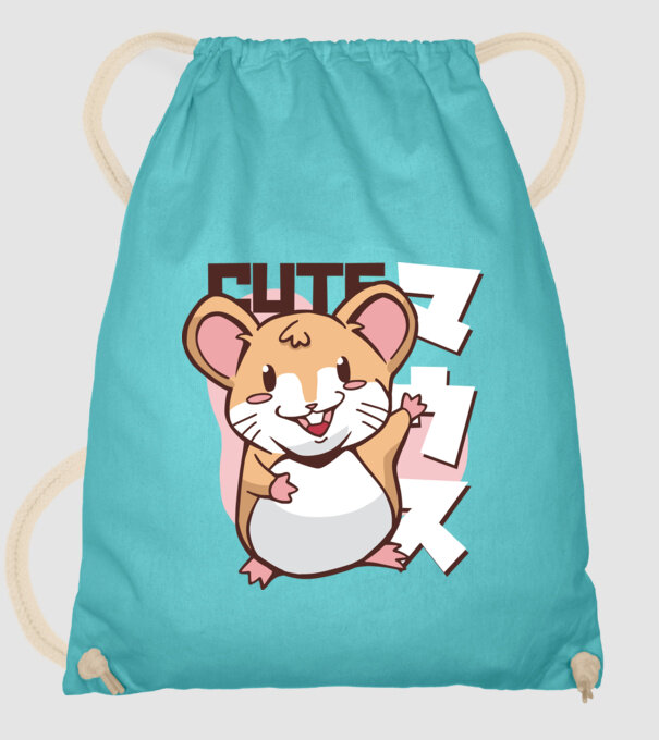 Șoarece Kawaii model turcoaz pe tricou