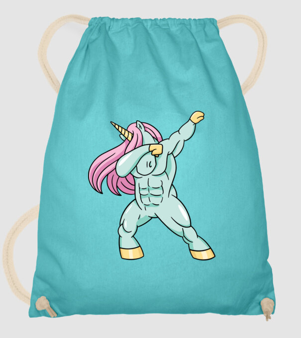 Unicorn Body Building DAB model turcoaz pe tricou