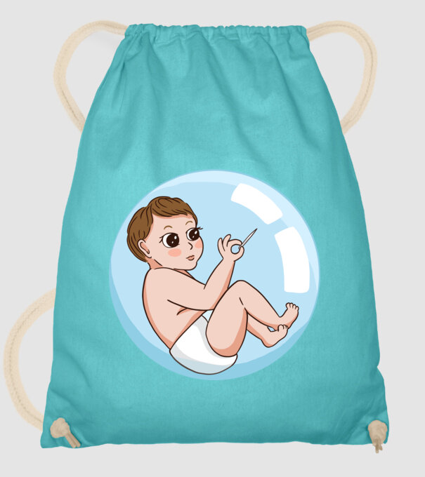 Bebeluș model turcoaz pe tricou