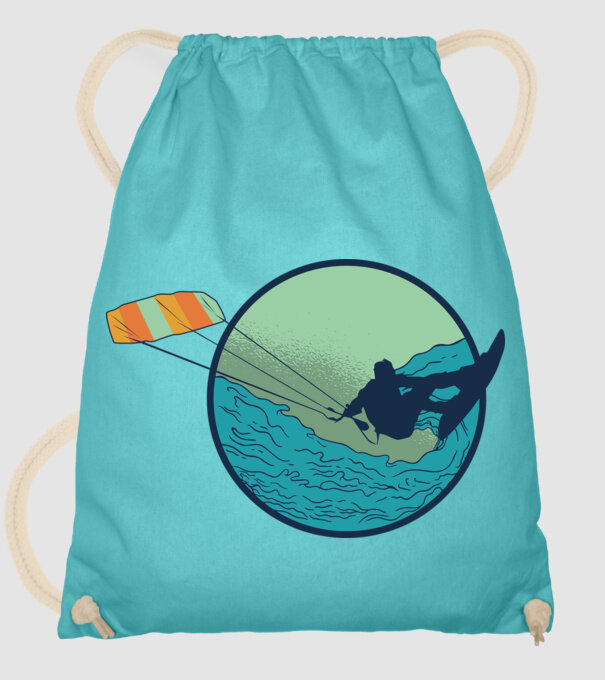 Tricou Kitesurf model turcoaz pe tricou