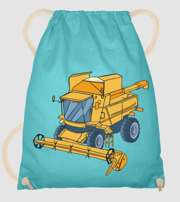 Combină agricolă model turcoaz pe tricou